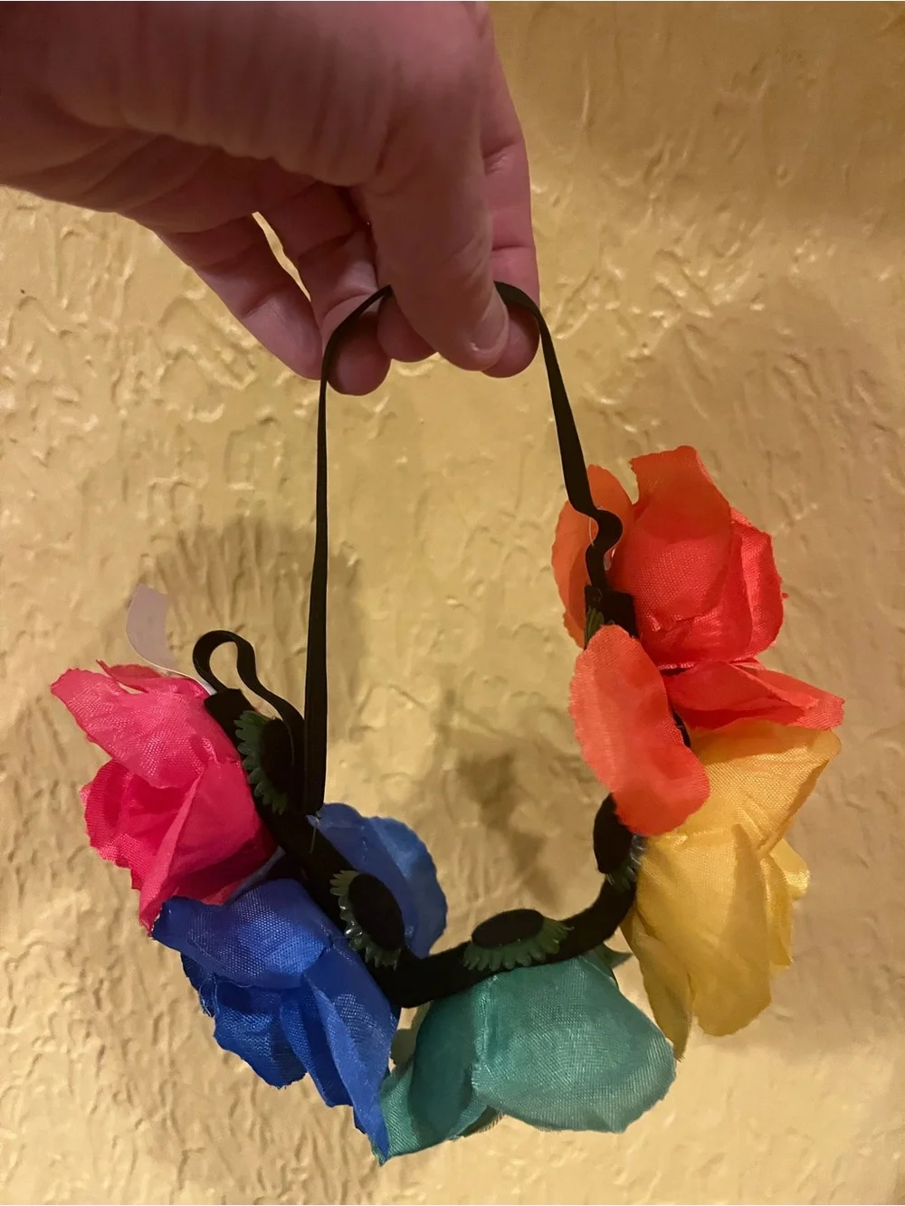 Rainbow Rose Floral Crown